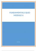 Fundamentals Quiz- Module 6