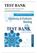 TEST BANK INTRODUCTORY MATERNITY & PEDIATRIC NURSING NANCY HATFIELD & CYNTHIA KINCHELOE 5 th Edition