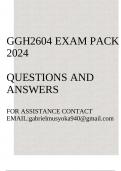 GGH2604 Exam pack 2024( Questions and answers)