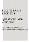 EDL3703 Exam pack 2024(Questions and answers)