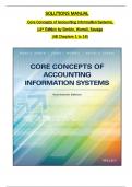 Solutions Manual for Core Concepts of Accounting Information Systems, 14e Mark Simkin, James Worrell, Arline Savage All Chapters Covered ,Latest Edition,