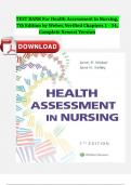 TEST BANK For Health Assessment in Nursing, 7th Edition by Weber, Verified Chapters 1 - 34, Completed A+ Guide ISBN:9781975161156 Newest Version 2024 Instant Download 