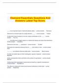 Diamond Essentials Questions And Answers Latest Top Score.