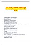   QAC Exam Laws And Regulations Questions And Answers Latest Top Score.