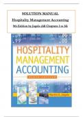 SOLUTION MANUAL  Hospitality Management Accounting 9th Edition by Jagels Martin  All Chapters 1 to 14 complete Verified editon ISBN:  9780471687894