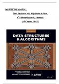 Solution Manual For Data Structures and Algorithms in Java, 6th Edition by Goodrich, Tamassia & Goldwasser,  All Chapters 1 to 15  complete Verified editon 