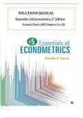 Solution Manual For Essentials of Econometrics, 5th Edition by Gujarati, All Chapters 1 to 22 complete Verified editon ISBN: 9781071850398