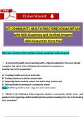 Community Health ATI Proctored Exam Retake (2023 / 2024) with Questions and Verified Answers, 100% Guarantee Pass