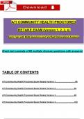 ATI Community Health Proctored Exam Retake (Version 1, 2, 3, 4) with NGN Questions and Revised Correct Answers (2023 / 2024) 100% Guarantee Pass