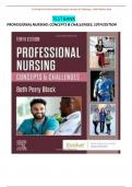 TEST BANK -Professional Nursing: Concepts & Challenges, 10th Edition By: Beth Black PhD, RN, FAAN Chapter 1-16| Complete Guide graded A+