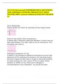 ACLS PreTest| newest|COMPREHENSIVE QUESTIONS AND VERIFIED ANSWERS |FREQUENTLY MOST TESTED| (100% accurate solutions)|ALREADY GRADED A+ Sinus Bradycardia Please identify the rhythm by selecting the best single answe