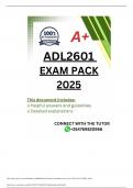 ADL2601  EXAM PACK 2025