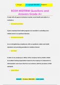 BOSH MIDTERM Questions and  Answers Grade A+