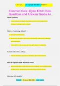 Common Core-Signal BOLC Class  Questions and Answers Grade A+