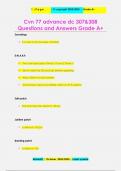 Cvn 77 advance dc 307&308 Questions and Answers Grade A+