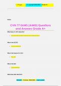 CVN 77 EAWS (AIMD) Questions  and Answers Grade A+