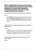 RIMS Certified Risk Management Professional - Federal (CRMP-FED) Exam Preparation: 50 Key Questions For Federal Risk Management Certification Questions And Answers With Verified Solutions ||New Update