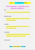 ICLA Standard 1 Questions and  Answers Grade A+