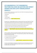 ATI FUNDAMENTALS // ATI FUNDAMENTALS  PROCTORED REAL EXAM 100 QUESTIONS AND CORRECT  ANSWERS 2024-2025 LATEST VERSION//ALREADY  GRADED A+