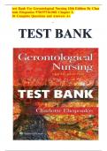 test Bank For Gerontological Nursing 10th Edition By Charlotte Eliopoulos 9781975161002 Chapter 1-36 Complete Questions and Answers A+