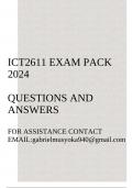 ICT2611 Exam pack 2024(Questions and answers)