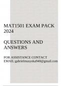 MAT1501 Exam pack 2024(Questions and answers)