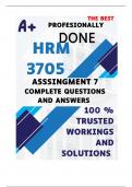 HRM3705 Assignment 7 (COMPLETE ANSWERS) Semester 2 2024 - DUE 1 November 2024