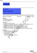 AQA-7182-3-PSYCHOLOGY QUESTION PAPER 3:Issues and options in psychology-A LEVEL-3Jun24-PM