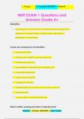 MNT EXAM 1 Questions and  Answers Grade A+