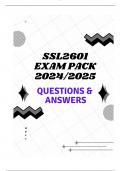 SSL2601 EXAM PACK 2024/2025 (QUESTIONS & ANSWERS)