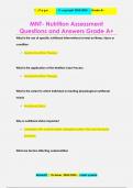 MNT- Nutrition Assessment Questions and Answers Grade A+