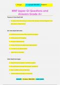 MNT Upper GI Questions and  Answers Grade A+