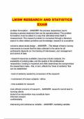 LMSW RESEARCH AND STATISTICS EXAM