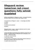 lifeguard review (american red cross) questions fully solved &updated.