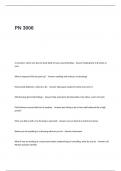 PN 3006 Exam Questions and Answers