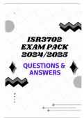 ISR3702 EXAM PACK 2024/2025 (QUESTIONS & ANSWERS)