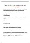 PHSL 3051 FINAL EXAM QUESTIONS AND 100% CORRECT ANSWERS