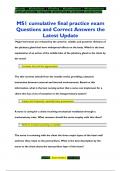 MS1 cumulative final practice exam Questions and Correct Answers the  Latest Update