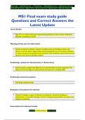 MS1 Final exam study guide Questions and Correct Answers the  Latest Update