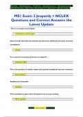 MS1 Exam 2 Jeopardy + NCLEX Questions and Correct Answers the  Latest Update