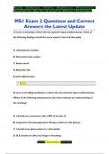 MS1 Exam 2 Questions and Correct  Answers the Latest Update