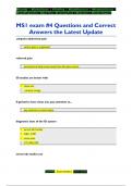 MS1 exam #4 Questions and Correct  Answers the Latest Update