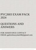 PYC2603 Exam pack 2024(Adulthood and Maturity)