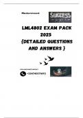 LML4802 EXAM PACK 2025  {DETAILED QUESTIONS AND ANSWERS }