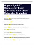 Hopebridge RBT Competency Exam Questions and Correct Rationales Graded A+