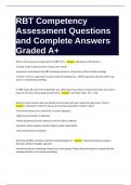 RBT Competency Assessment Questions and Complete Answers Graded A+