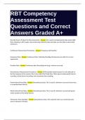 RBT Competency Assessment Test Questions and Correct Answers Graded A+