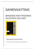 Samenvatting BRANDING Andy Mosmans en Patrick van Thief