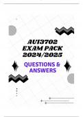 AUI3702 EXAM PACK 2024/2025 (QUESTIONS & ANSWERS)