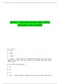 MATH – ACCUPLACER TEST WITH SOLVED SOLUTIONS